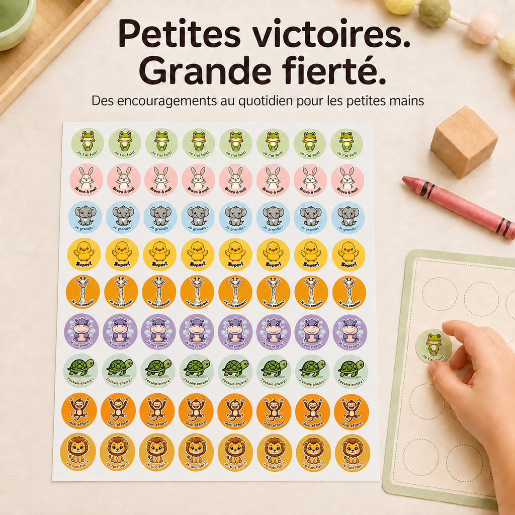 Mes Petites Victoires — Autocollants d’affirmation (FR)